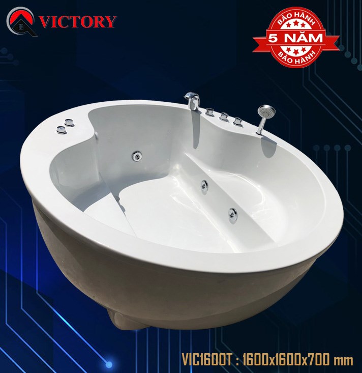 Bồn tắm massage tròn VICTORY VIC1600T