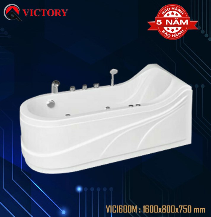 Bồn tắm oval VICTORY VIC1680M